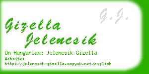 gizella jelencsik business card